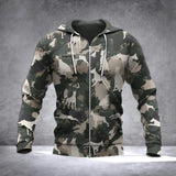 Personalized Doberman Camo Hoodie Or Zip Hoodie 3D Printed QTDT0601
