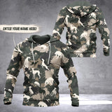 Personalized Greyhound Camo Hoodie Or Zip Hoodie 3D Printed QTDT0601