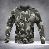 Personalized Greyhound Camo Hoodie Or Zip Hoodie 3D Printed QTDT0601