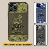 Personalized Australian Soldier/ Veteran Camo Phonecase 3D Printed 23JAN-HY10