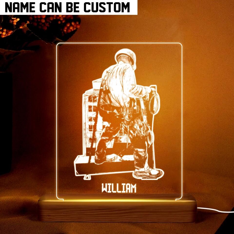 Personalized Ironworker Led Lamp Printed 23JAN-HQ14