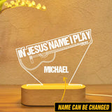Personalized In Jesus Name I Play Guitar Player Printed Led Lamp QTVQ1601
