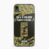 Personalized Australian Soldier/ Veteran Once A Soldier Always A Soldier Phonecase 3D Printed QTHQ1701