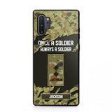 Personalized Australian Soldier/ Veteran Once A Soldier Always A Soldier Phonecase 3D Printed QTHQ1701