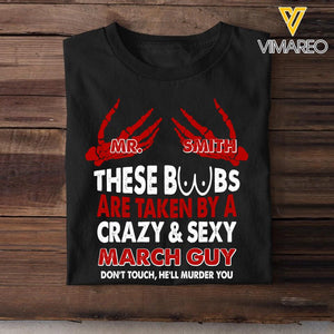 These Boobs Are Taken By A Crazy And Sexy Customized Tshirt Printed 23JAN-VD18