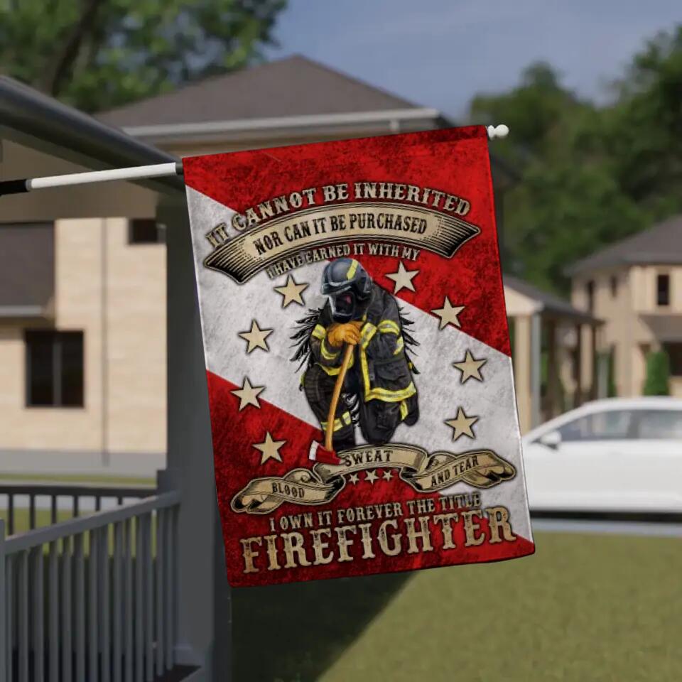 Personalized Austrian Firefighter House Flag Printed 23JAN-DT18