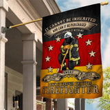 Personalized German Firefighter House Flag Printed 23JAN-DT18