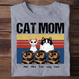 Personalized Cat Mom Tshirt Printed 23JAN-HQ29