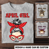 Personalized April Girl Printed Tshirt 23JAN-HQ30