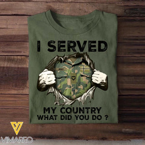 Personalized Norwegian Soldier/ Veteran I Served My Country What Did You Do Printed Tshirts 23JAN-HQ31