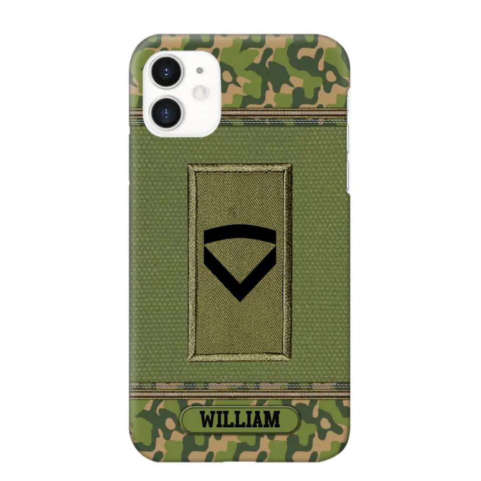 Personalized Norwegian Soldier/Veteran Phonecase Printed 23JAN-DT31