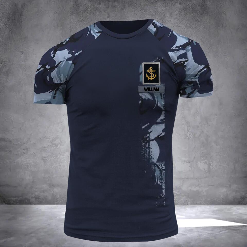 Personalized UK Solider/ Veteran One A Soldier Always A Soldier  Camo With Name and Rank Hoodie Or Tshirt 3D Printed QTDT0602