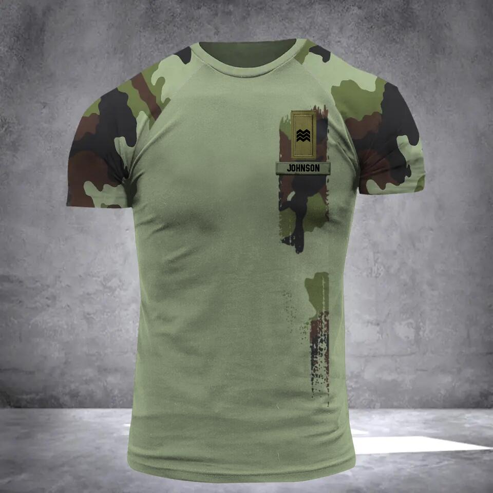 Personalized Irish Solider/ Veteran One A Soldier Always A Soldier  Camo With Name and Rank Hoodie Or Tshirt 3D Printed QTDT0602