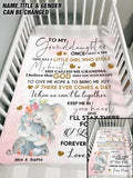 Personalized To my grandson, granddaughter Sherpa Fleece Blanket Printed QTVD1002