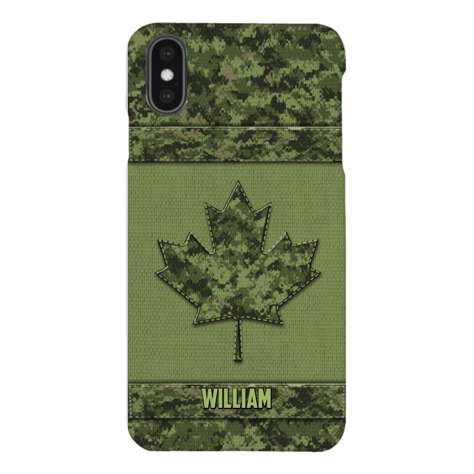 Personalized Canadian Army Camo  Phonecase DMVQ1603