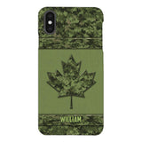 Personalized Canadian Army Camo  Phonecase DMVQ1603