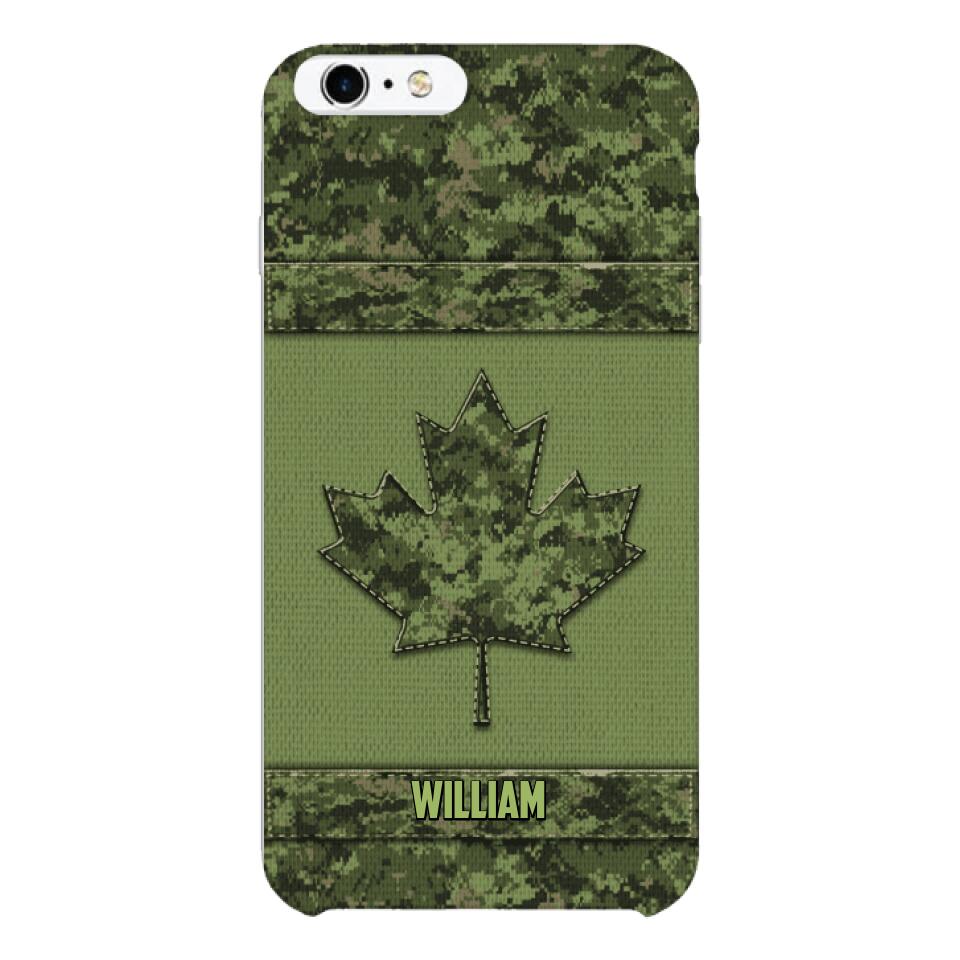 Personalized Canadian Army Camo  Phonecase DMVQ1603