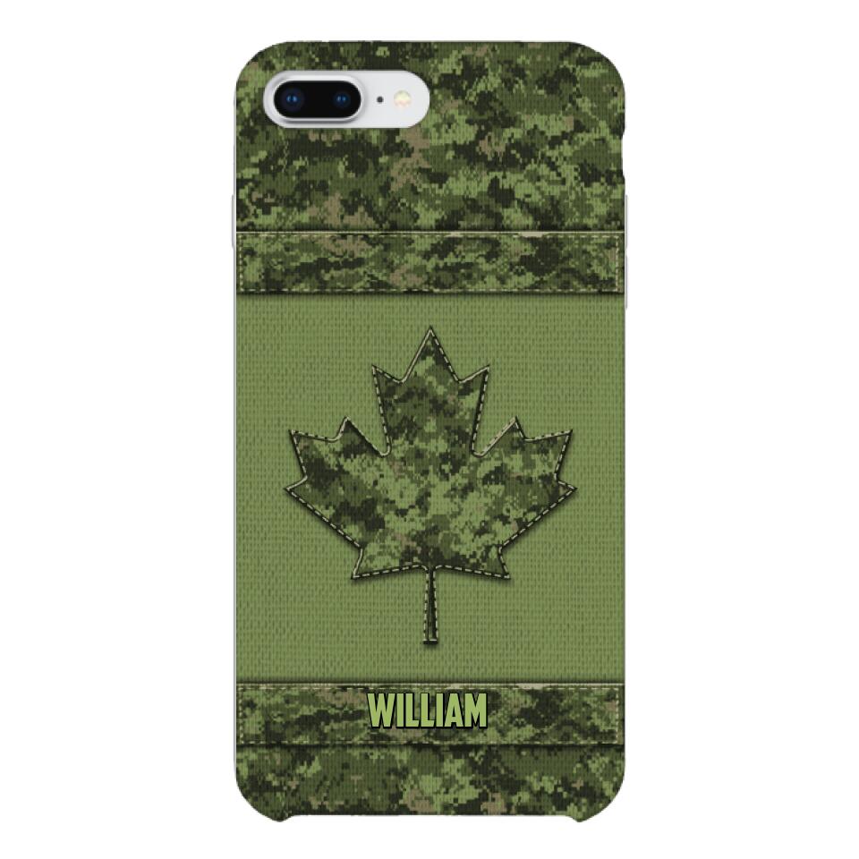 Personalized Canadian Army Camo  Phonecase DMVQ1603