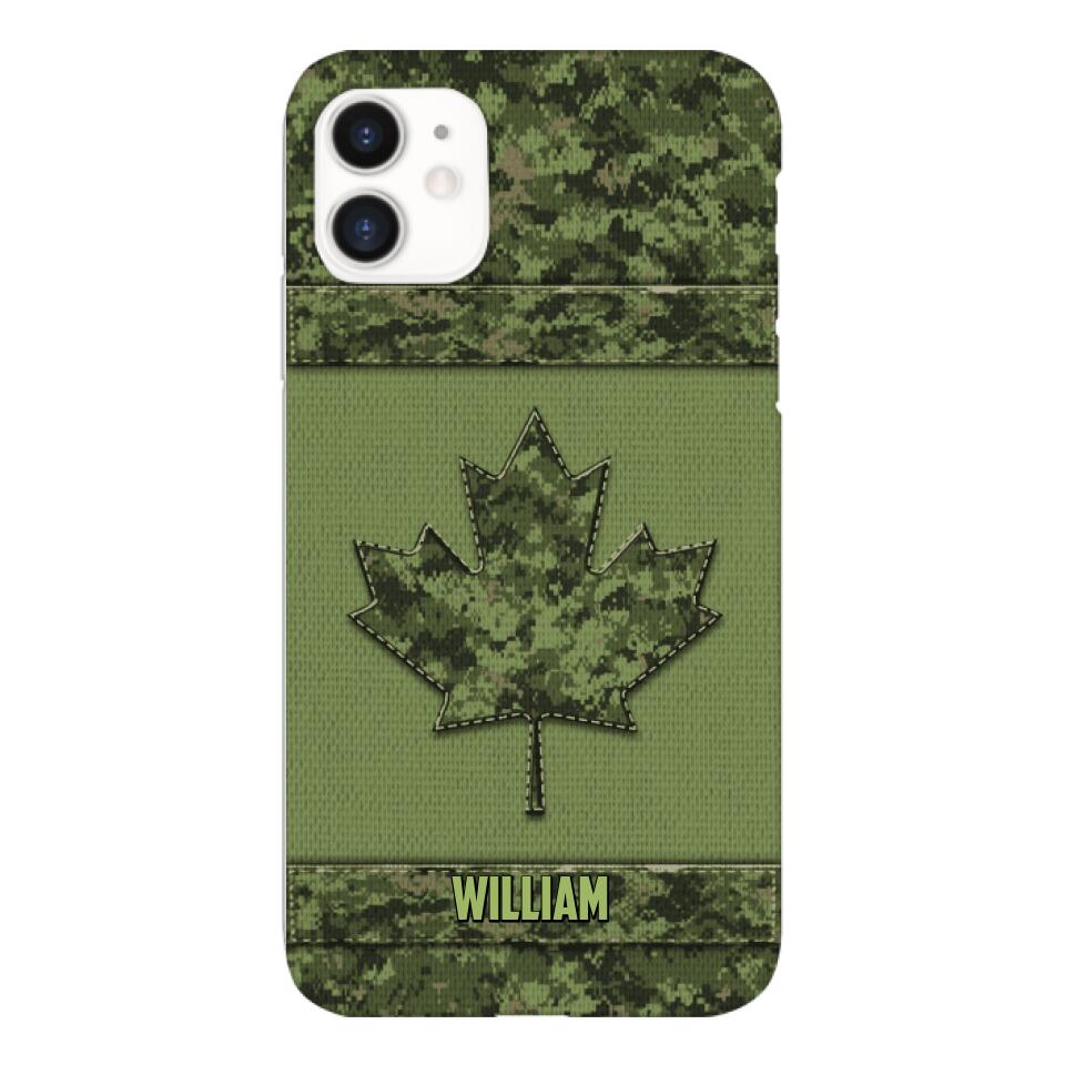 Personalized Canadian Army Camo  Phonecase DMVQ1603