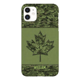 Personalized Canadian Army Camo  Phonecase DMVQ1603
