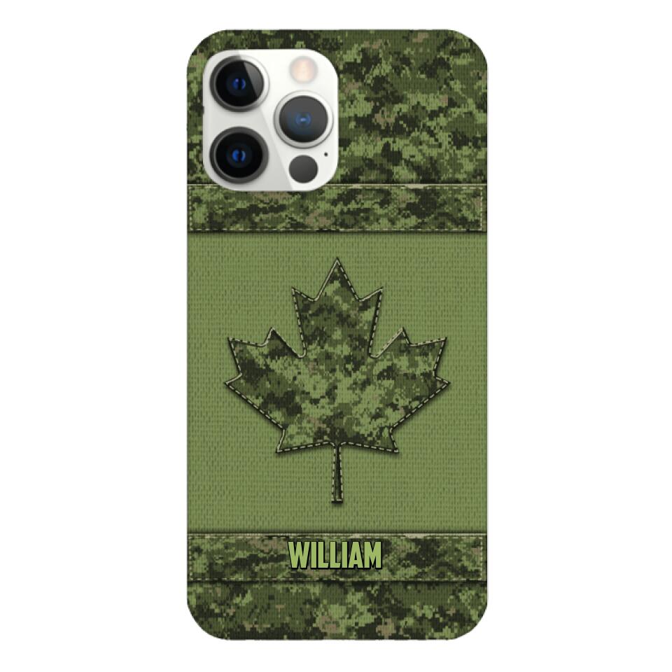 Personalized Canadian Army Camo  Phonecase DMVQ1603