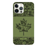 Personalized Canadian Army Camo  Phonecase DMVQ1603