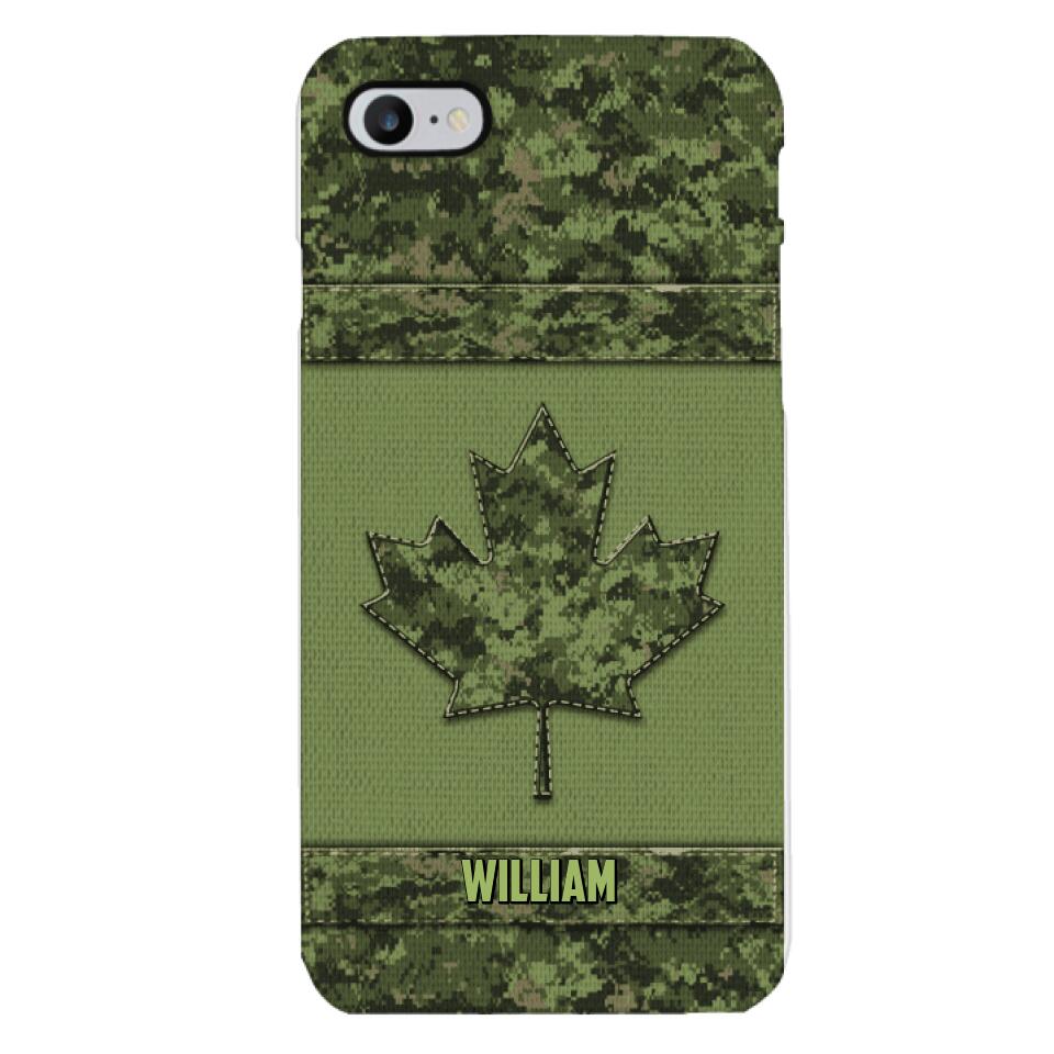 Personalized Canadian Army Camo  Phonecase DMVQ1603