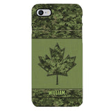 Personalized Canadian Army Camo  Phonecase DMVQ1603
