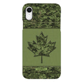 Personalized Canadian Army Camo  Phonecase DMVQ1603