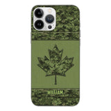 Personalized Canadian Army Camo  Phonecase DMVQ1603