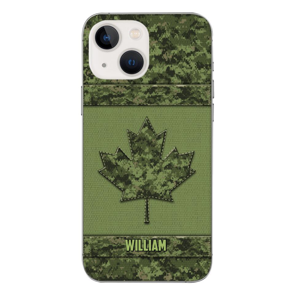 Personalized Canadian Army Camo  Phonecase DMVQ1603