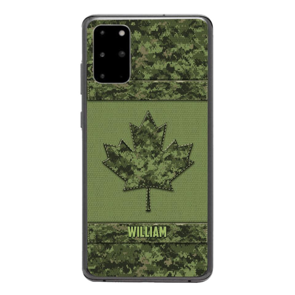 Personalized Canadian Army Camo  Phonecase DMVQ1603