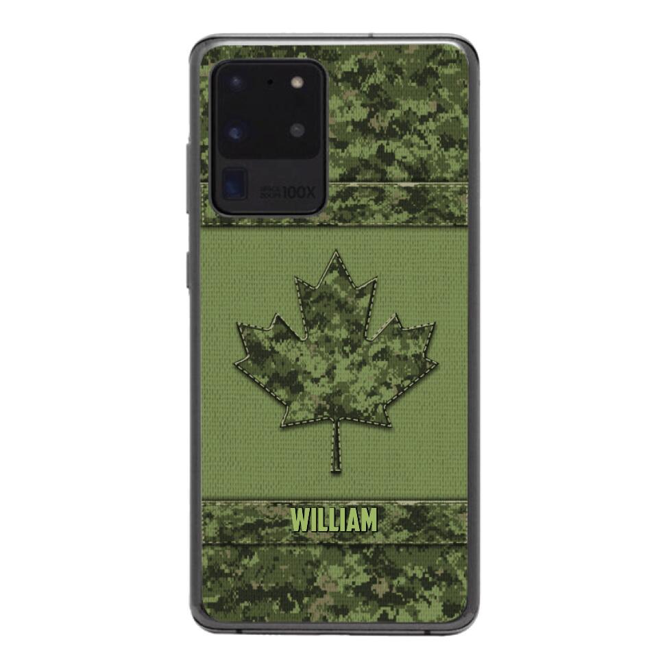 Personalized Canadian Army Camo  Phonecase DMVQ1603