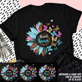 Personalized Tie Dye Leopard Sparkling Sunflower Grandma Nana Mimi Gigi Printed 23FEB-DT16