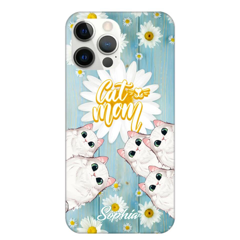 Personalized Flower Cat Lovers Phonecase Printed QTHQ1802