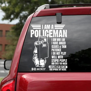 Personalized Canadian Soldier, I Am A Policeman I Am Who I Am Decal Printed QTHQ2702