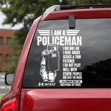 Personalized Canadian Soldier, I Am A Policeman I Am Who I Am Decal Printed QTHQ2702