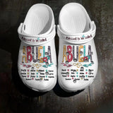 Personalized Blessed To Be Called Grandma & Kid's Name Crocs Printed 23FEB-HQ27
