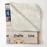 Personalized Everything We Are Is Because Of You To Dog Mom Dog Lovers Quilt Blanket Printed 23FEB-VD27