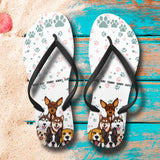 Personalized Dogs with Name Dog Lovers Gift Flip Flops Printed 23FEB-DT28