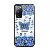 Personalized Butterflies & Flowers Grandma with Kid's Name Phonecase Printed 23MAR-DT04