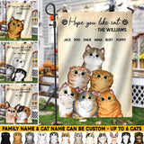 Personalized Hope You Like Cat Garden Flag Printed 23MAR-HQ06