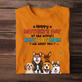 Personalized Happy Mother's Day To The World's Best Dog Mom We Woof You T-shirt Printed 23MAR-HQ10