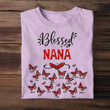 Personalized Nickname Grandma, Blessed Nana Butterfly Tshirt Printed QTDT1403