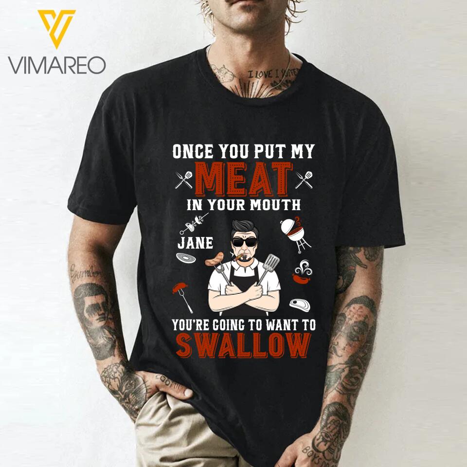 PERSONALIZED GRILLING MEAT MAN TSHIRT TNDT2408