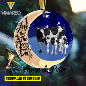 PERSONALIZED CATTLE I LOVE YOU TO THE MOON AND BACK ALUMKEYCHAIN TNMQ2010