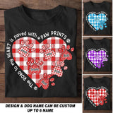 Personalized The Road To My Heart Is Paced With Paw Prints Tshirt Printed 23MAR-HQ17