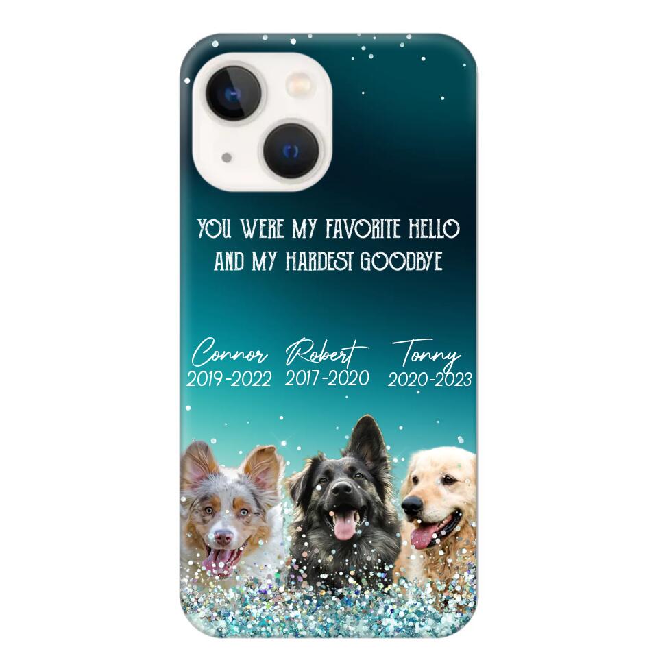 Personalized Upload Your Dog or Memorial Dog Photo You Were My Favorite  Phonecase Printed PNDT2003