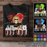 Personalized Dog Mom Heart Tshirt Printed PNDT2103
