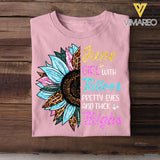 June Girl With Tattoos Pretty Eyes And Thick Things Sunflower Colorful Tshirts Printed QTHQ0404
